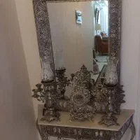 آینه کنسول برنز طرح ترمه