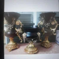 ست زرشکی طلایی