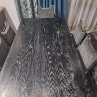 ناهارخوری ۶ نفره استیل ۳۰۴ نشیمن طوسی