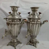 یک جفت سماور زغالی کهنه