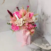 باکس گل شمع دست ساز