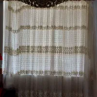 پرده 280 سانت همراه با آستر و تور و کتیبه