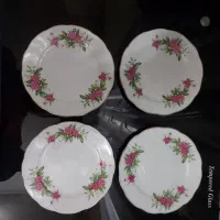 ۴ عدد پیش دستی گل سرخی کلکسیونی