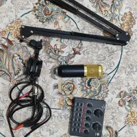 میکروفون کندانسر مدل BM800 و کارت صدا