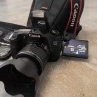دوربین عکاسیو فیلمبرداری60dدر حد نو+لنز کارتن رم۳۲