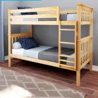 تخت دو طبقه تمام چوب کد m7