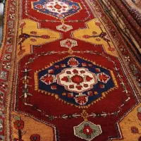 فرش دست باف پنجاه ساله نو با پشم گوسفند رنگ گیاهی