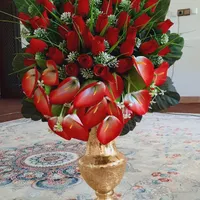 گل مصنوعی همراه با گلدان|گل مصنوعی|بروجن, |دیوار