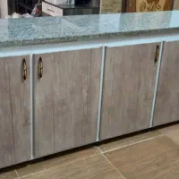 کابینت گالوانیزه زیر اپن با سنگ اپن در حد نو نو
