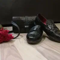 ست کیف و کفش چرم طبیعی