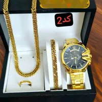 ست ساعت دستبند گردنبند مردانه /پرداخت درب منزل