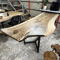 نهارخوری روستیک شش یا هشت نفره چوب گردو