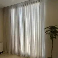 پرده حریر با نوار مینیمال