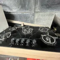 گاز رومیزی ۵ شعله شیشه ایی