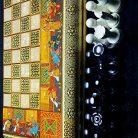 تخته نرد و شطرنج خاتم کاری ( قاجاری )