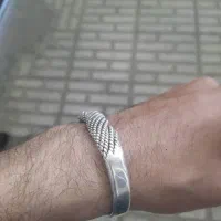 دستبند و انگشتر زمرد نقره