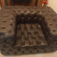 مبل راحتی چستر سفارشی مبل ایران تمام چرم طبیعی