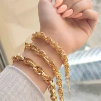 دستبند طرح طلا ۱۸