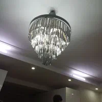 لوستر کریستال دودی ۱۲ شعله