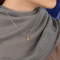 گردنبند طلا 18 عیار با زنجیر حلقه‌ای (فلامینگو)