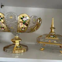 طلاکوب طرح کریستال گل خامه ایی برجسته بسبار زیبا