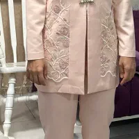 کت و شلوار ترند و شیک به رنگ صورتی روشن
