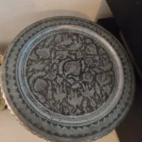 سینی مسی حکاکی شده قدیمی