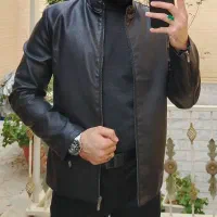 کاپشن ( کت ) چرم مشکی مردانه