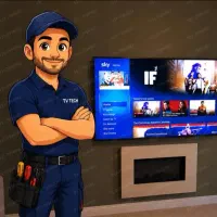 نصب آنتن ثابت وگردون وبراکت روی دیوار