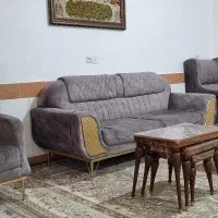 مبل هفت نفره در حد نو با میز عسلی
