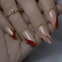 کاشت ناخن ۳۵۰ + لاک ژل