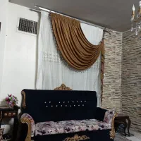 پرده‌ی حریر با والان