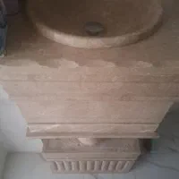 روشویی سنگی با ایینه