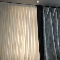 دو عدد پرده با والان