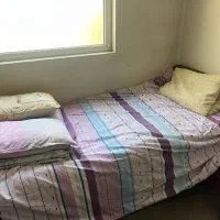 تخت چوبی تک نفره به همراه تشک