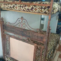 تخت دو طبقه فرفورژه|تخت و سرویس خواب|مشهد, کارگران|دیوار