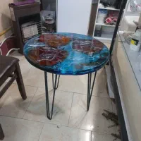 میز عسلی رزین چوب