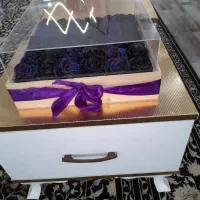 باکس گل شیشه ای کهکشانی