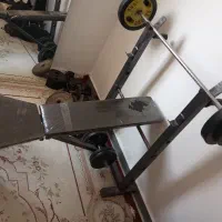 هالتر و میزپرس و دمبل و وزنه