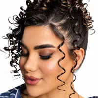 شینیون میکاپ حرفه ای پرندکاشت مژه کرلی کوتاهی مو