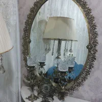آینه و شمعدان برنز