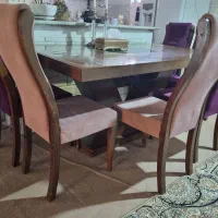 میز غذاخوری با چوب گردو شش نفره