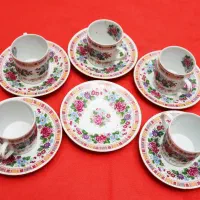 قهوه خوری گل ترمه داخل گلدار قدیمی