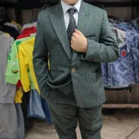 کت شلوار پسرانه کودک  نوجوان با دکمه مشکی یا طلایی