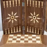 تخته نرد و شطرنج معرق چوب گردو
