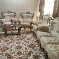 مبل ۹ نفره طلایی با ویترین