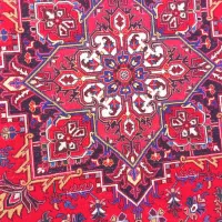 فرش ۹ متری اسماعیل بیگ با زمینه قرمز