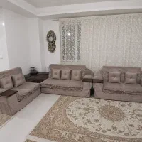 مبل مینیمال L با پارچه مخملی بسیار سالم