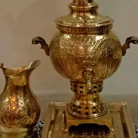 سماور زغالی روسی برنجی برنزی قدیمی