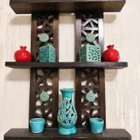 حراج دکوری چوب زیبا با ظروف کاربردی